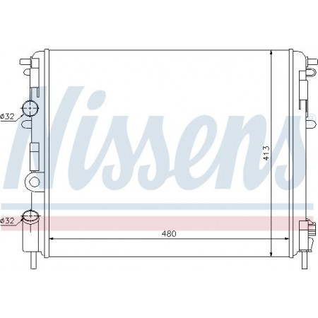 Radiator. engine cooling Engine radiator fits. DACIA LOGAN LOGAN EXPRESS LOGAN MCV SANDERO SOLENZA NISSAN KUBISTAR RENAULT RENAULT CLIO II (SB0/1/2_), Hatchback Van, 09.1998 - Nissens 63809