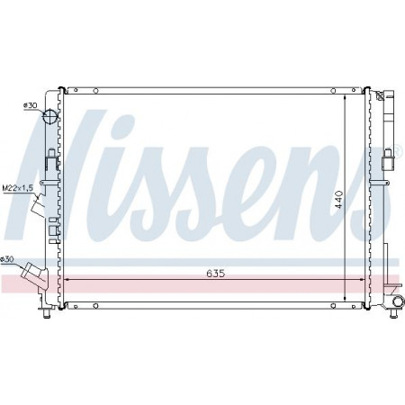 Radiator. motorkoeling Motorradiator past. RENAULT ESPACE III 2.0 RENAULT ESPACE III (JE0_), Bestelwagen, 11.1996 - 10.2002 Nissens 63838