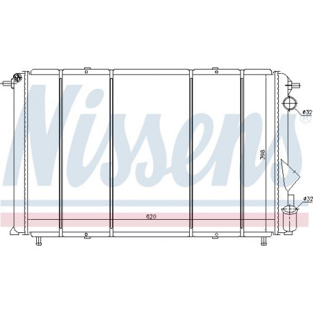 Radiator. motorkoeling Motorradiator past. RENAULT ESPACE II 2.0-2.1D-2.2 RENAULT ESPACE II (J/S63_), Bestelwagen, 01.1991 - 10.1997 Nissens 63874