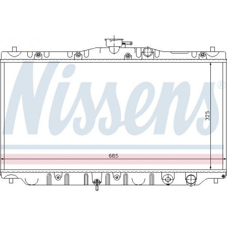 Radiator. motorkoeling Motorradiator past. HONDA ACCORD III 1.6-2.0 HONDA ACCORD III Aerodeck (CA), Touring, 11.1985 - 12.1989 Nissens 63304