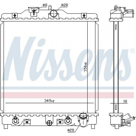 Radiator. engine cooling Engine radiator with the first matching elements fits. HONDA CIVIC V CIVIC VI CRX III HR-V MG MG ZS HONDA HR-V (GH), Crossover, 03.1999 - Nissens 633081