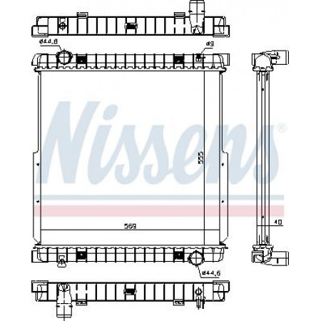 Radiator. engine cooling Engine radiator without frame fits. IVECO EUROCARGO I-III EUROCARGO IV EUROCARGO V MAGIRUS F4AE0481A IVECO Euro I-III (EUROCARGO / ZCFA), Cargo, 01.1991 - 09.2015 Nissens 63333