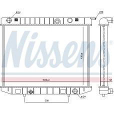 Termosifone. raffreddamento del motore Il radiatore del motore si adatta. OPEL FRONTERA A FRONTERA A SPORT 2.5D OPEL FRONTERA A (U92), Crossover, 03.1992 - 10.1998 Nissens 63299