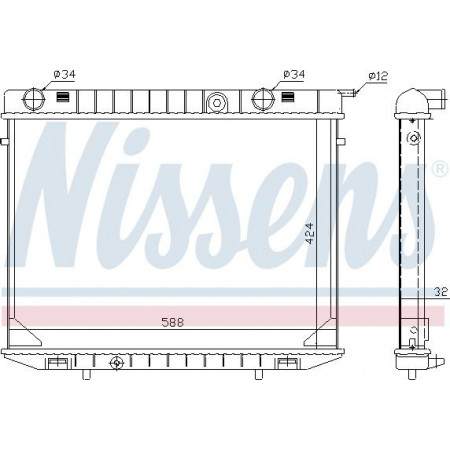 Radiator. racire motor Radiator motor se potriveste. OPEL FRONTERA A 2.3D VAUXHALL FRONTERA Mk I (U92), Crossover, 09.1991 - 10.1998 Nissens 63245