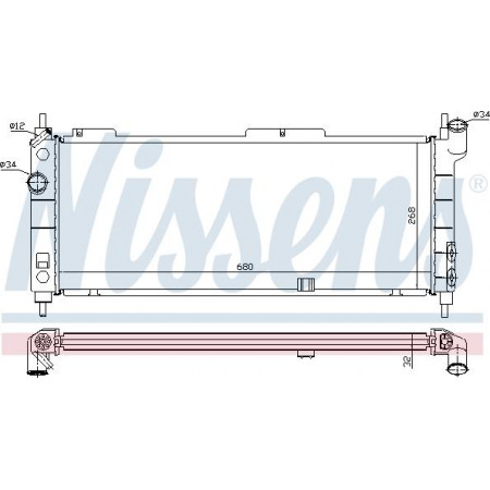 Radiator. engine cooling Engine radiator fits. CHEVROLET CORSA TIGRA OPEL COMBO-MINIVAN CORSA B CORSA B-HATCHBACK TIGRA 1. VAUXHALL CORSAVAN Mk I (S93), Hatchback Van, 01.1994 - 09.2000 Nissens 63254A