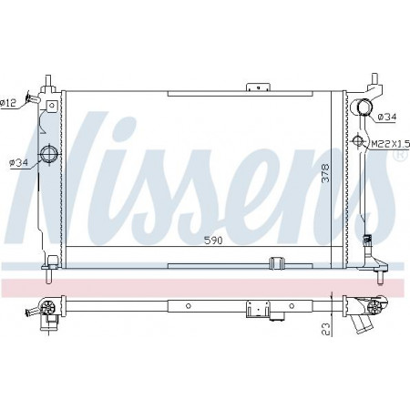 Radiador. resfriamento do motor O radiador do motor se encaixa. OPEL ASTRA F ASTRA F CLASSIC ASTRA F-KOMBI ASTRA G 1.4-2.0 OPEL ASTRA F (T92), Conversível, 03.1993 - 03.2001 Nissens 63252A
