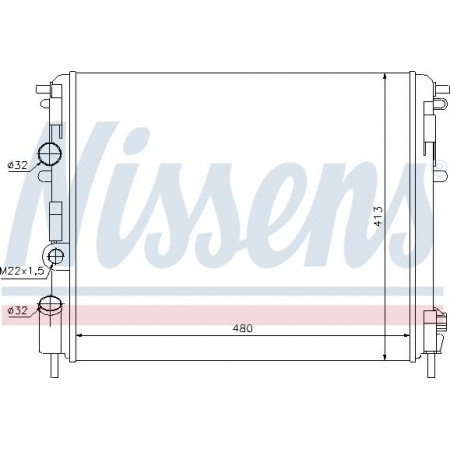 Termosifone. raffreddamento del motore Il radiatore del motore si adatta. RENAULT CLIO II CLIO II-HATCHBACK THALIA I 1.9D RENAULT CLIO II (SB0/1/2_), Hatchback Van, 09.1998 - Nissens 63794