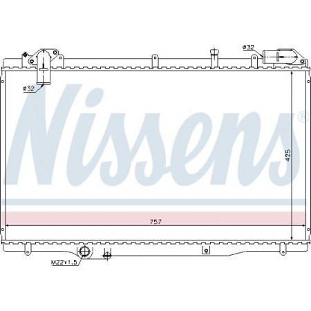 Radiator. motorkoeling Motorradiator past. RENAULT ESPACE III 2.2D RENAULT ESPACE III (JE0_), Bestelwagen, 11.1996 - 10.2002 Nissens 63791