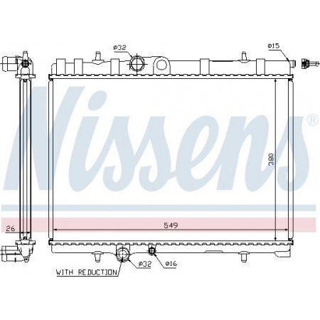 Radiator. engine cooling Engine radiator with the first matching elements fits. CITROEN BERLINGO-MINIVAN C4 C4 I XSARA XSARA PEUGEOT 307 Estate (3E), Touring, 03.2002 - 12.2009 Nissens 63744A