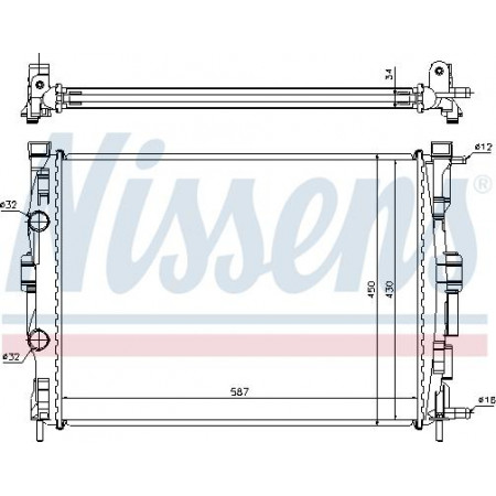 Termosifone. raffreddamento del motore Il radiatore del motore si adatta. RENAULT GRAND SCENIC II MEGANE II MEGANE II-KOMBI SCENIC II 1.5D-2.0 RENAULT MEGANE II (KM0/2_), Hatchback Van, 08.2003 - 07.2009 Nissens 63769