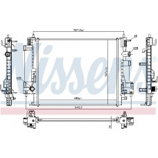 Kühler, Motorkühlung SMART FORTWO (453), Cabrio, 09.2015 - Nissens 637662