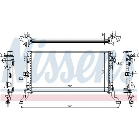 Radiator. engine cooling Engine radiator fits. RENAULT LAGUNA LAGUNA III LATITUDE 2.0-2.0D RENAULT LAGUNA III (BT0/1), Hatchback, 10.2007 - 12.2015 Nissens 637603