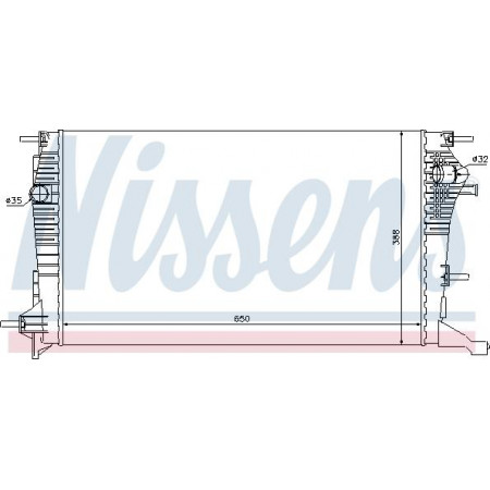 Radiator. motorkoeling Motorradiator past. RENAULT FLUENCE MEGANE MEGANE III 1.9D-2.0-2.0D RENAULT FLUENCE (L3_), Sedan, 02.2010 - Nissens 637607