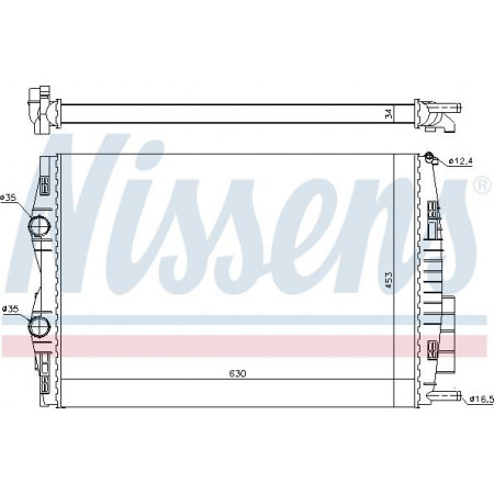 Radiator. motorkoeling Motorradiator past. RENAULT GRAND SCENIC II MEGANE II SCENIC II 1.9D-2.0D RENAULT MEGANE II (EM0/1_), Cabriolet, 09.2003 - 03.2010 Nissens 637633