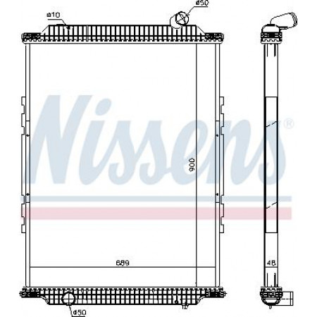 Kühler. Motorkühlung Motorkühler ohne Rahmen passt. RVI KERAX dCi11-270-dCi11G 01.01- RENAULT TRUCKS KERAX, 06.1997 - Nissens 6378920