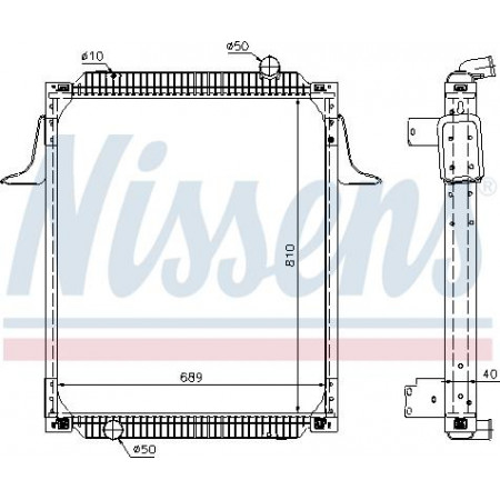 Radiador. refrigeración del motor Se adapta el radiador del motor con marco de soporte superior. RVI PREMIUM PREMIUM 2 DXi7-MIDR06.20.45E-41 04,96-RENAULT TRUCKS PREMIUM 2, 10,2005-Nissens 63789A