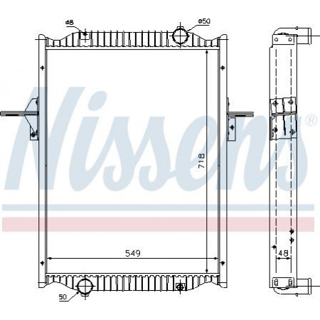 Radiateur. refroidissement du moteur Radiateur moteur avec cadre adapté. RVI MIDLUM DCI6-A 10.01- RENAULT TRUCKS MIDLUM, 01.2000 - Nissens 63782A