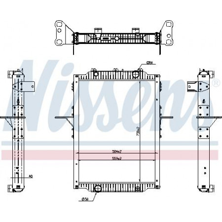 Radiator. engine cooling Engine radiator with frame fits. RVI D VOLVO FL III D5K210-DTI8-122HR 01.13- RENAULT TRUCKS D, 01.2013 - Nissens 637879
