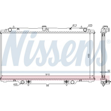 Radiator. engine cooling Engine radiator with the first matching elements fits. NISSAN PATROL GR V 2.8D-3.0D NISSAN PATROL GR V (Y61), Wagon, 06.1997 - Nissens 62953A