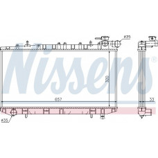 Radiateur. refroidissement du moteur Le radiateur du moteur s'adapte. NISSAN SUNNY III 2.0D NISSAN SUNNY III (N14), Berline, 05.1990 - 12.1996 Nissens 62985