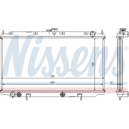 Termosifone. raffreddamento del motore Si adatta al radiatore motore automatico. NISSAN PRIMERA 1.6-2.0 NISSAN PRIMERA Traveller (WP11), Touring, 06.1996 - 01.2002 Nissens 62924A