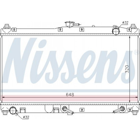 Radiator. motorkoeling Motorradiator past. MAZDA MX-5 II 1.6-1.8 MAZDA MX-5 II (NB), Cabriolet, 01.1998 - 10.2005 Nissens 62467