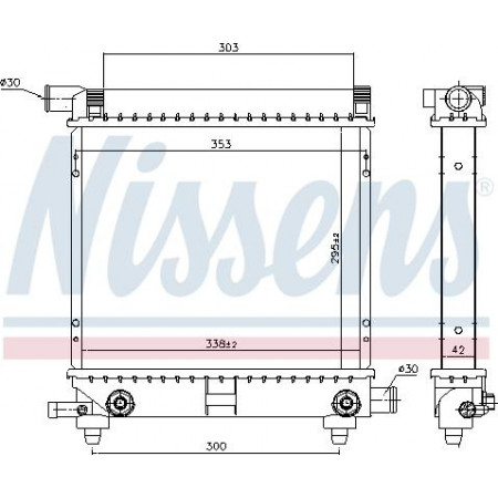 Radiador. resfriamento do motor O radiador do motor se encaixa. MERCEDES 124 T-MODEL S124 124 W124 190 W201 1.8-2.0 MERCEDES-BENZ 124 (W124), Sedan, 12.1984 - 08.1993 Nissens 62550