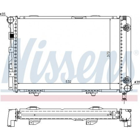 Radiador. Refrigeración del motor Se adapta al radiador del motor automático. MERCEDES 124 T-MODEL S124 124 W124 2.0D-2.5D MERCEDES-BENZ KOMBI (S124), Touring, 09.1985 - 12.1993 Nissens 62557A