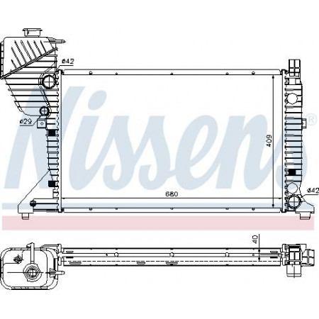 Radiator. motorkoeling Motorradiator past. MERCEDES SPRINTER 2-T B901 B902 SPRINTER 3-T B903 SPRINTER 4-T B904 SPRINTE MERCEDES-BENZ SPRINTER 3-t (903), Bus, 01.1995 - 05.2012 Nissens 62519A