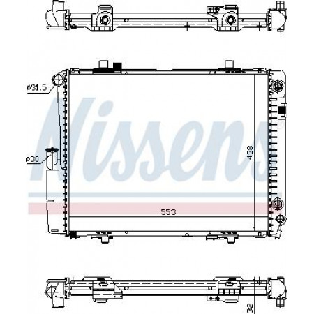 Termosifone. raffreddamento del motore Il radiatore del motore si adatta. MERCEDES 190 W201 2.6 MERCEDES-BENZ 190 (W201), berlina, 10.1982 - 08.1993 Nissens 62582A