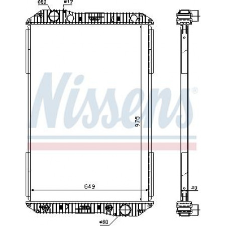 Radiator. engine cooling Engine radiator without frame fits. MERCEDES AXOR AXOR 2 OM457.910-OM906.920 01.02- MERCEDES-BENZ AXOR 2 (< 944.03), 10.2004 - Nissens 625710