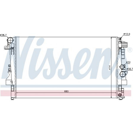 Radiador. resfriamento do motor O radiador do motor se encaixa. MERCEDES VIANO W639 VITO - MIXTO W639 VITO W639 2.0D-Electric MERCEDES-BENZ VITO (W639), Ônibus, 09.2003 - Nissens 62572