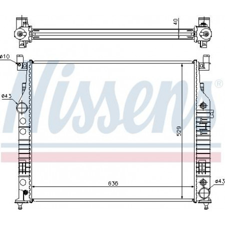 Radiator. engine cooling Engine radiator with the first matching elements fits. MERCEDES GL X164 M W164 R W251 V251 SL R230 3 MERCEDES-BENZ M-CLASS (W164), Crossover, 02.2005 - 12.2012 Nissens 62577A