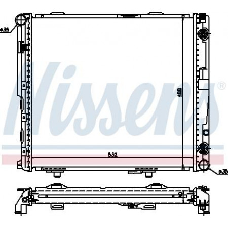 Termosifone. raffreddamento del motore Si adatta al radiatore motore automatico. MERCEDES 124 T-MODEL S124 124 W124 E T-MODEL S124 E W124 2.0D-2.5D- MERCEDES-BENZ CLASSE E (W124), Berlina, 02.1993 - 06.1996 Nissens 62698A