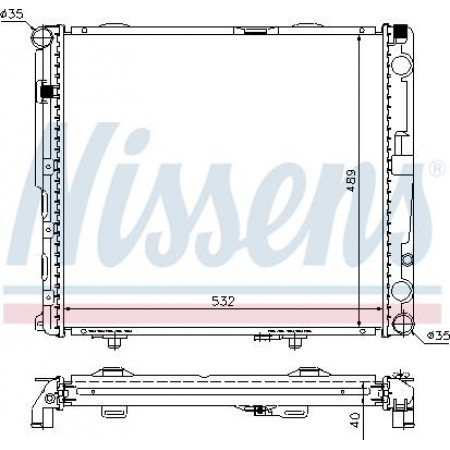Radiador. resfriamento do motor O radiador do motor se encaixa. MERCEDES 124 T-MODEL S124 124 W124 E T-MODEL S124 E W124 2.0D-2.5D-3.0D MERCEDES-BENZ E-CLASS T-Model (S124), Touring, 06.1993 - 06.1996 Nissens 62697A
