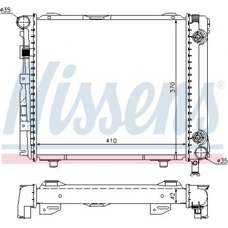Radiador. Refrigeración del motor Se adapta al radiador del motor automático. MERCEDES 124 C124 124 T-MODEL S124 124 W124 2.0-2.3 MERCEDES-BENZ KOMBI (S124), Touring, 09.1985 - 12.1993 Nissens 62650