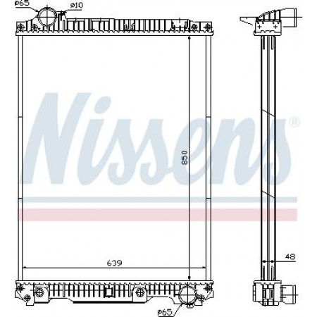 Radiator. engine cooling Engine radiator with oil cooler frameless fits. MERCEDES MK SK OM401.972-OM446.946 07.87-09. MERCEDES-BENZ SK, 07.1987 - 09.1996 Nissens 626570
