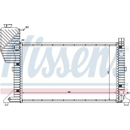 Termosifone. raffreddamento motore Radiatore motore Adattamento manuale. MERCEDES SPRINTER 2-T B901 B902 SPRINTER 3-T B903 SPRINTER 4-T B904 MERCEDES-BENZ SPRINTER 2-t (901, 902), Autobus, 01.1995 - 05.2006 Nissens 62664A