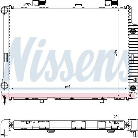 Radiator. motorkoeling Motorradiator past. MERCEDES E T-MODEL S210 E W210 2.8-3.2 MERCEDES-BENZ E-KLASSE (W210), Sedan, 06.1995 - 08.2003 Nissens 62666A