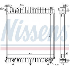 Radiador. resfriamento do motor O radiador do motor se encaixa. MERCEDES T1 601 T1 601 611 T1 B601 T1 B602 T1-TN 2.4D-3.0D MERCEDES-BENZ T1 (602), Van, 10.1982 - 02.1996 Nissens 62632