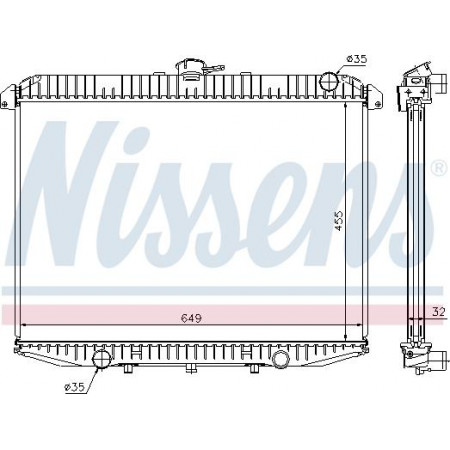 Radiator. racire motor Radiator motor se potriveste. FORD MAVERICK NISSAN TERRANO II 2.7D FORD MAVERICK (UDS, UNS), Crossover, 02.1993 - 04.1998 Nissens 62069A