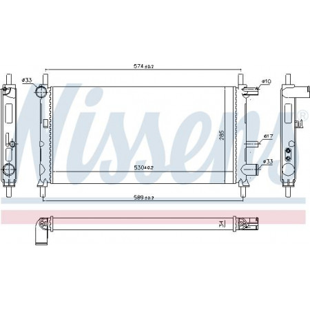 Termosifone. raffreddamento del motore Il radiatore del motore si adatta. FORD FIESTA IV FIESTA-MINIVAN MAZDA 121 III 1.25-1.4-1.6 MAZDA 121 III (JASM, JBSM), Hatchback, 03.1996 - 04.2003 Nissens 62082A