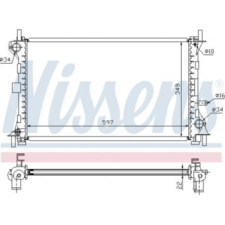Termosifone. raffreddamento del motore Il radiatore del motore si adatta. FORD FOCUS I FOCUS I-KOMBI 1.4-1.8GPL FORD FOCUS (DAW, DBW), Hatchback, 09.1998 - 11.2009 Nissens 62075A