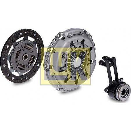Kit d'embrayage Kit d'embrayage avec roulement hydraulique 210mm FORD FIESTA V FUSION 1.6 11.01-11.09 FORD FUSION (JU_), Tourisme, 08.2002 - 12.2012 LUK 621 3008 33