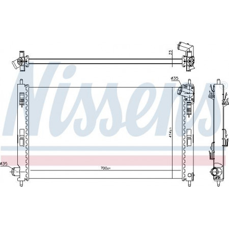 Radiador. Refrigeración del motor Se adapta al radiador del motor Automático-Manual. CITROEN C4 AIRCROSS C-CROSSER C-CROSSER ENTERPRISE MITSUBISH MITSUBISHI OUTLANDER II (CW_W), Crossover, 11.2006 - 12.2012 Nissens 628952