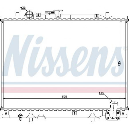 Radiator. motorkoeling Motorradiator past. MITSUBISHI L200 2.5D MITSUBISHI L200 (K7_T, K6_T), Ridica, 01.1996 - 12.2011 Nissens 62892
