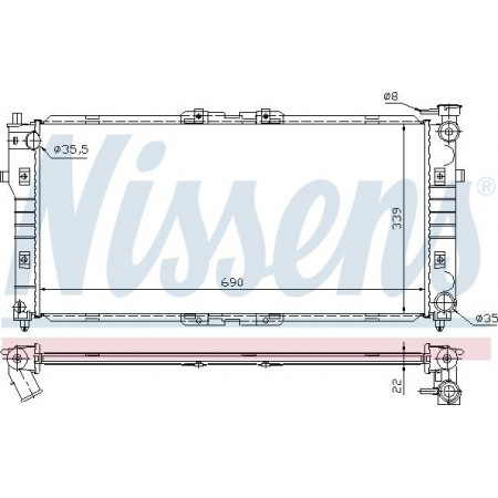 Radiador. Refrigeración del motor Radiador automático del motor con los primeros elementos adecuados. MAZDA 626 IV 626 V MX-6 1.8-1.9-2.0 MAZDA 626 V (GF), Sedán, 05.1997 - 12.2002 Nissens 62392A