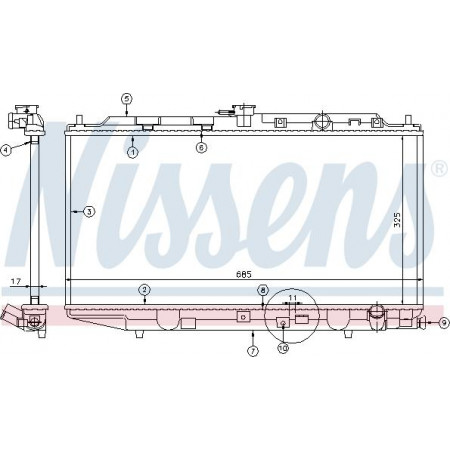 Radiator. engine cooling Engine radiator fits. HONDA CIVIC II CIVIC IV CRX I CRX II 1.5-1.6 HONDA CIVIC IV (EC, ED, EE), Hatchback, 09.1987 - 10.1993 Nissens 62256