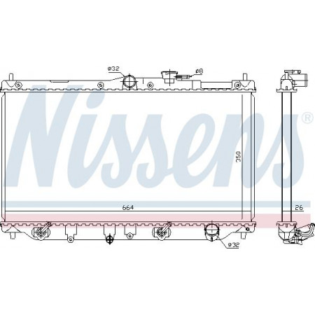 Radiator. engine cooling Engine radiator with the first matching elements fits. HONDA ACCORD IV ACCORD V ROVER 600 I 1.8-2.2 HONDA ACCORD V (CC, CD), Sedan, 06.1992 - 12.1997 Nissens 622831