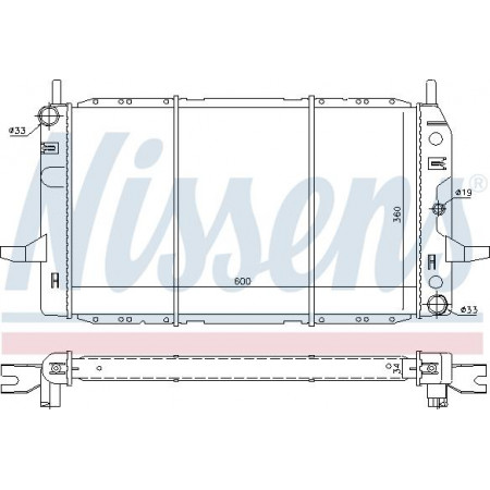 Radiador. resfriamento do motor Radiador do motor Ajustes manuais. FORD SIERRA II 2.0 FORD SIERRA (GBG, GB4), Sedan, 01.1987 - 02.1993 Nissens 62224